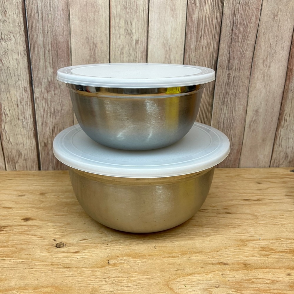 Stainless Steel Mixing Bowls Set With Airtight Lids Nesting Prep Bowls Kitchen